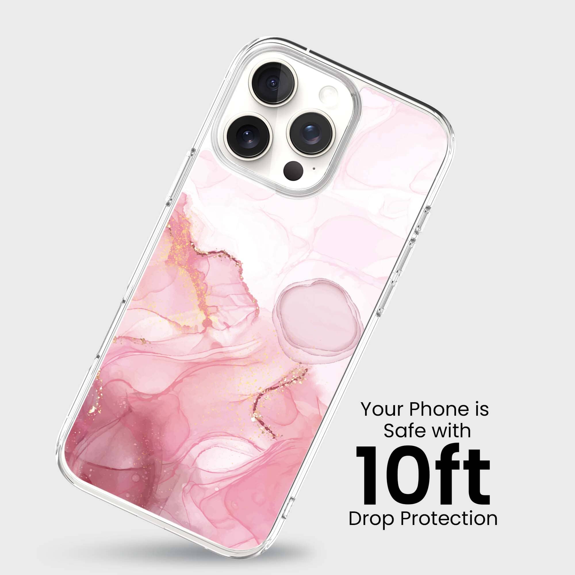 iPhone 16 Pro Max Case With MagSafe - Pink Marble