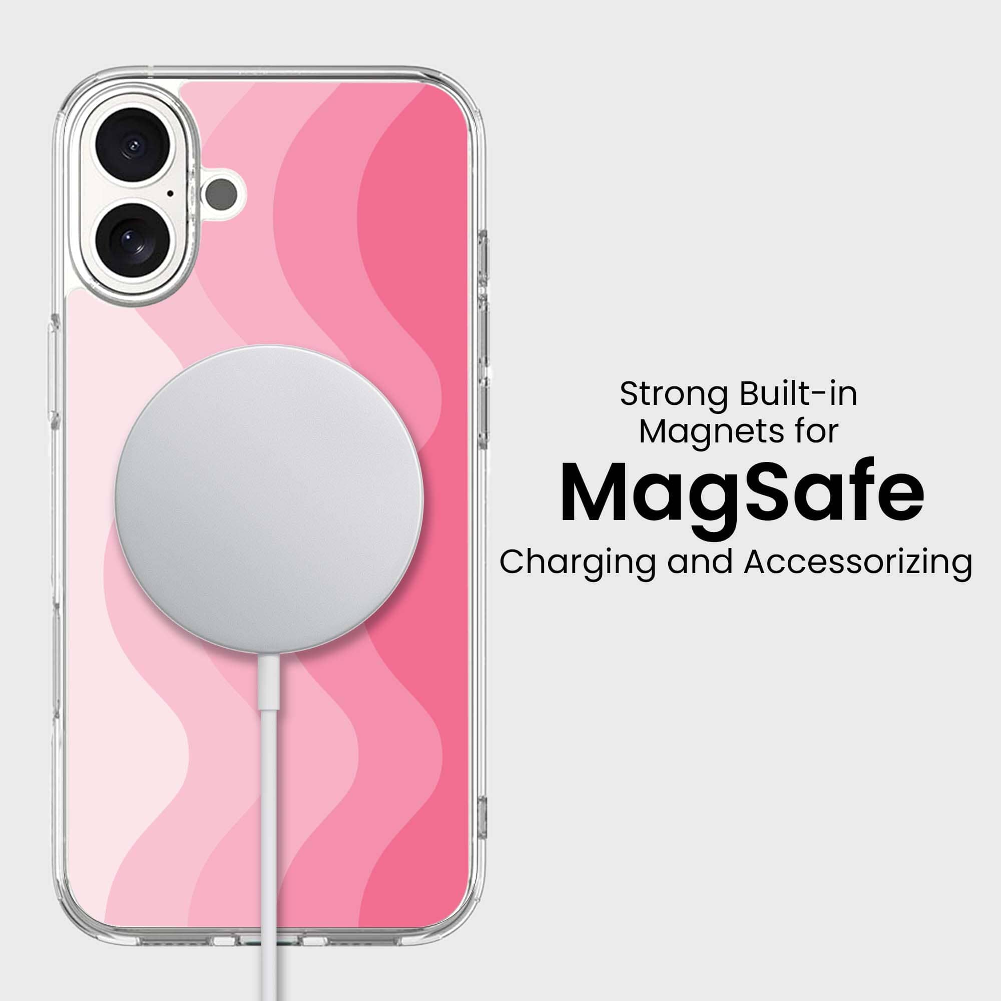 MagSafe iPhone 16 Pink Wave Case