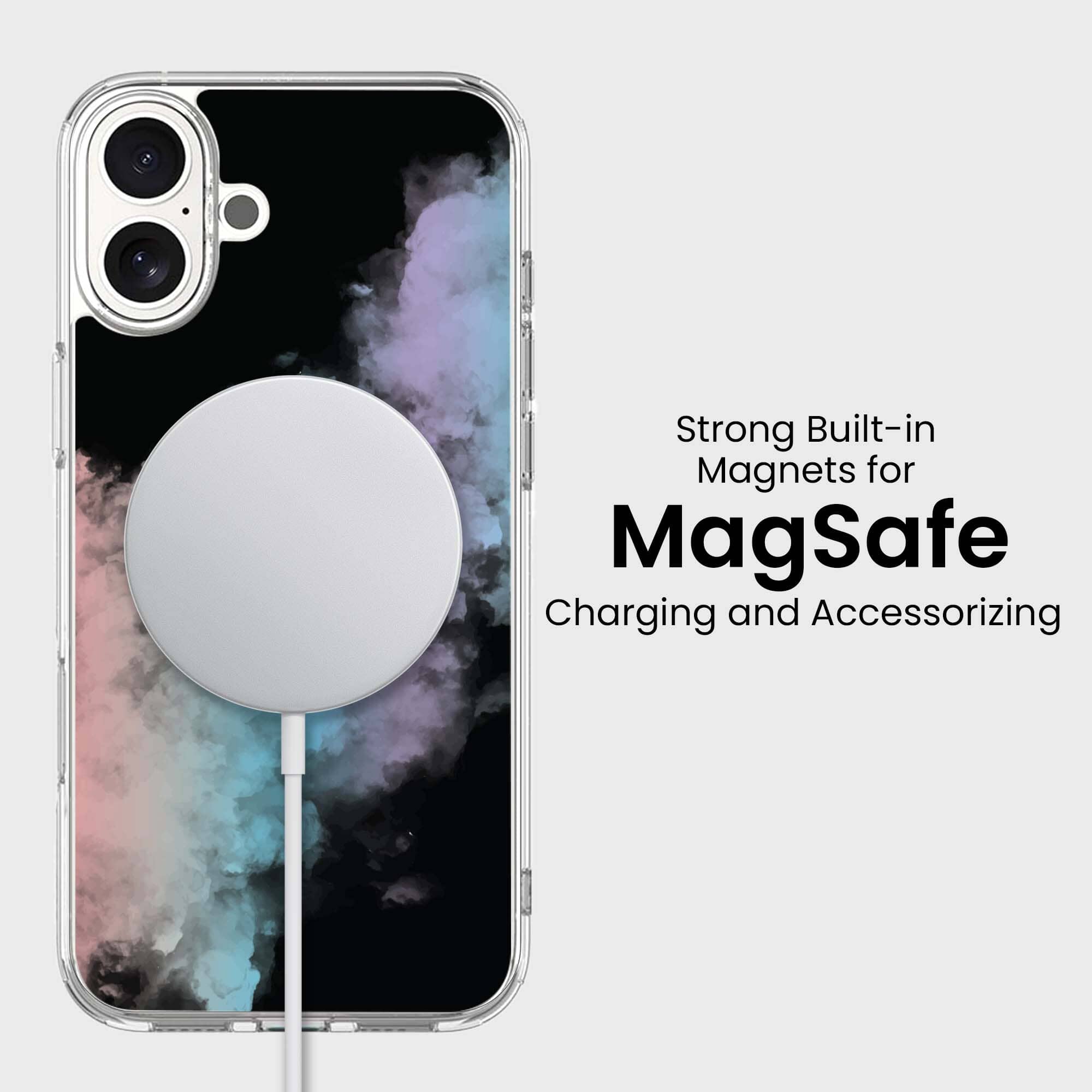 iPhone 16 Case With MagSafe - Rainbow Cloud