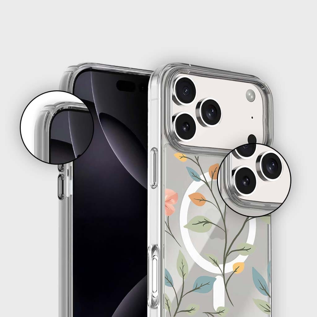 MagSafe iPhone 17 Pro Max Easter Floral Clear Case