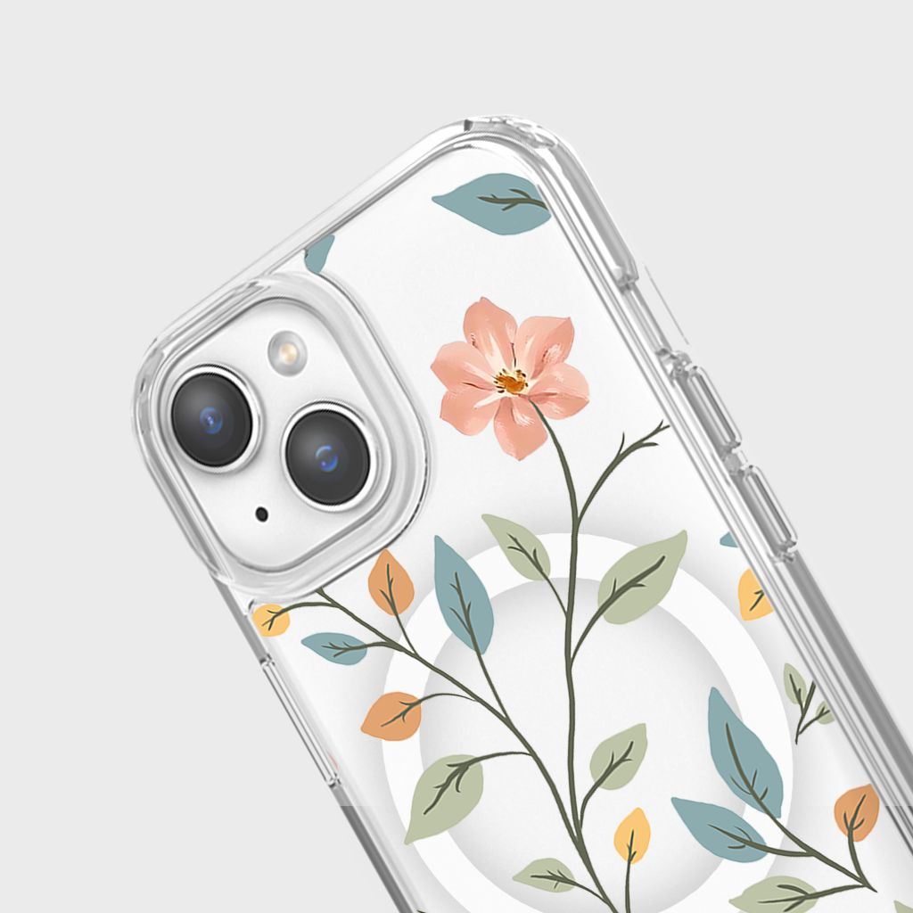 MagSafe iPhone 15 Easter Floral Clear Case