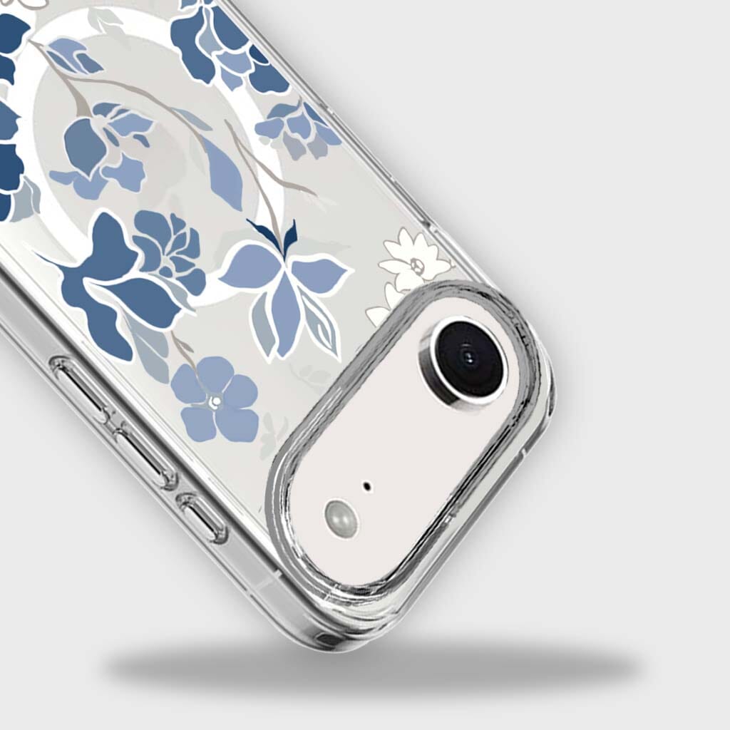 iPhone Air Blue Pattern Clear Case With MagSafe