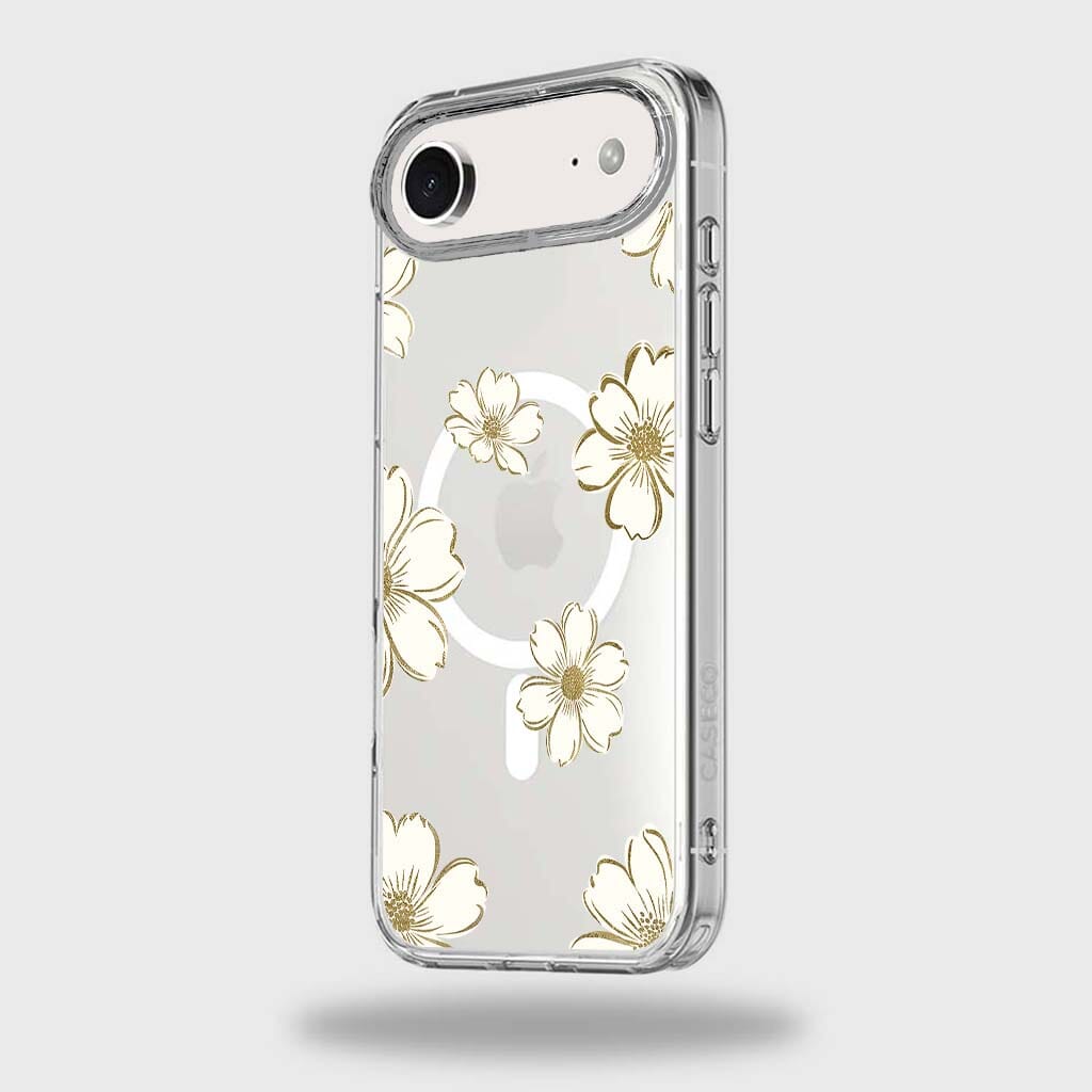 iPhone Air Gold Flower Clear Case With MagSafe