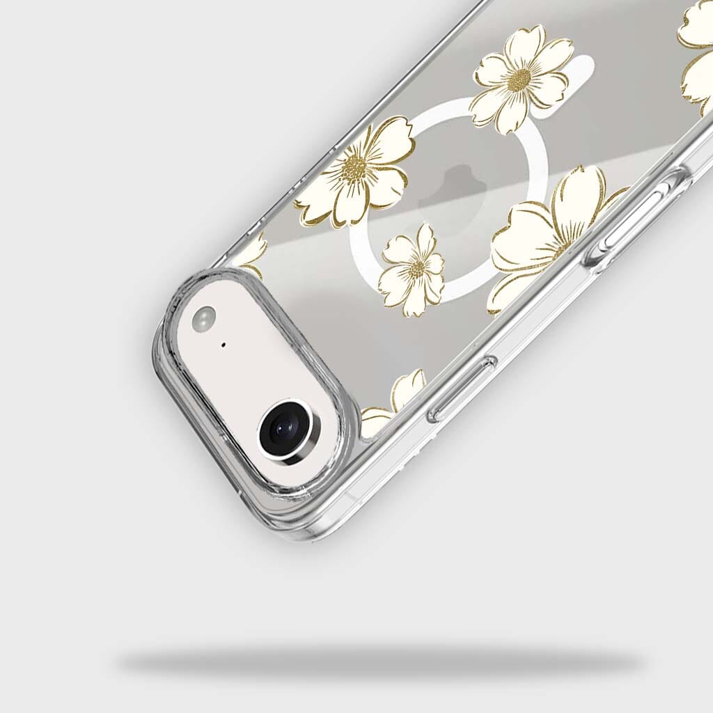 iPhone Air Gold Flower Clear Case With MagSafe