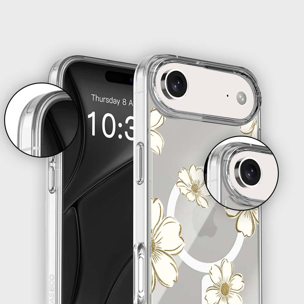 iPhone Air Gold Flower Clear Case With MagSafe