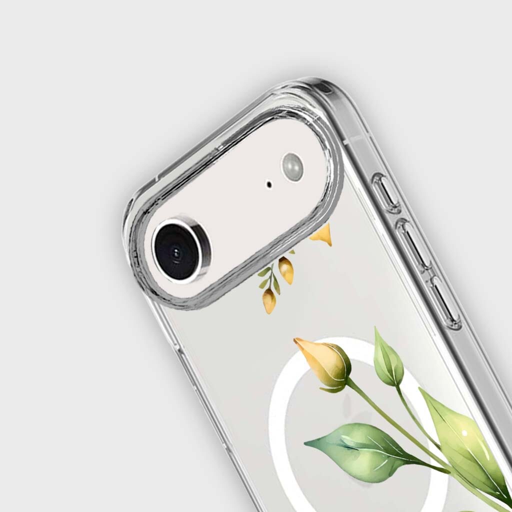 MagSafe iPhone Air Yellow Wildflower Clear Case