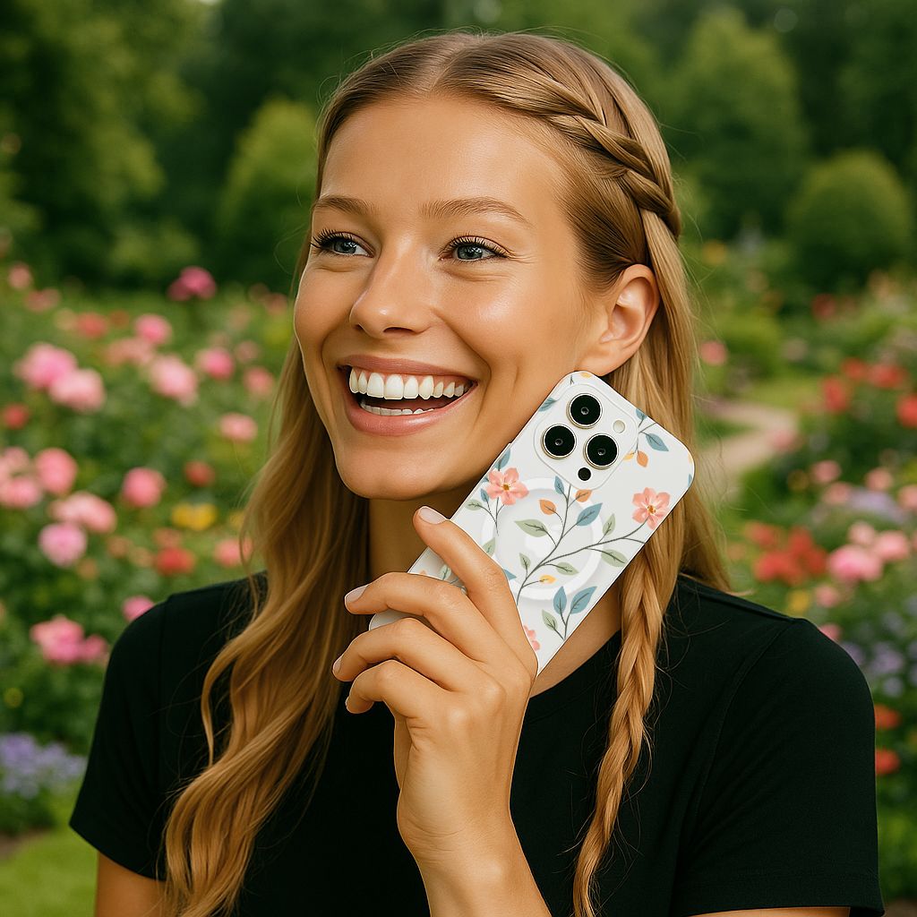 MagSafe iPhone 16 Pro Easter Floral Clear Case