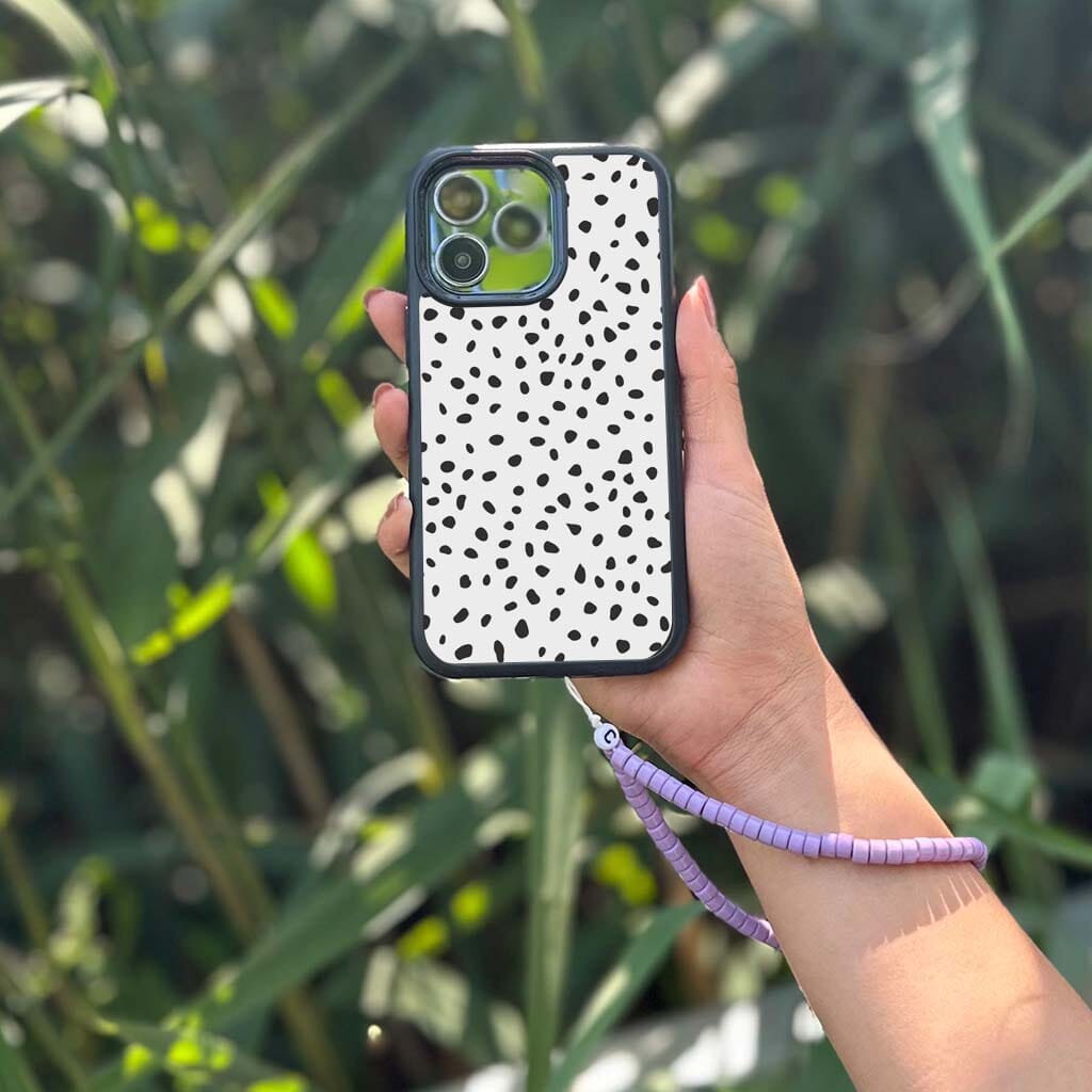 iPhone 15 Plus Case With MagSafe - White Polka