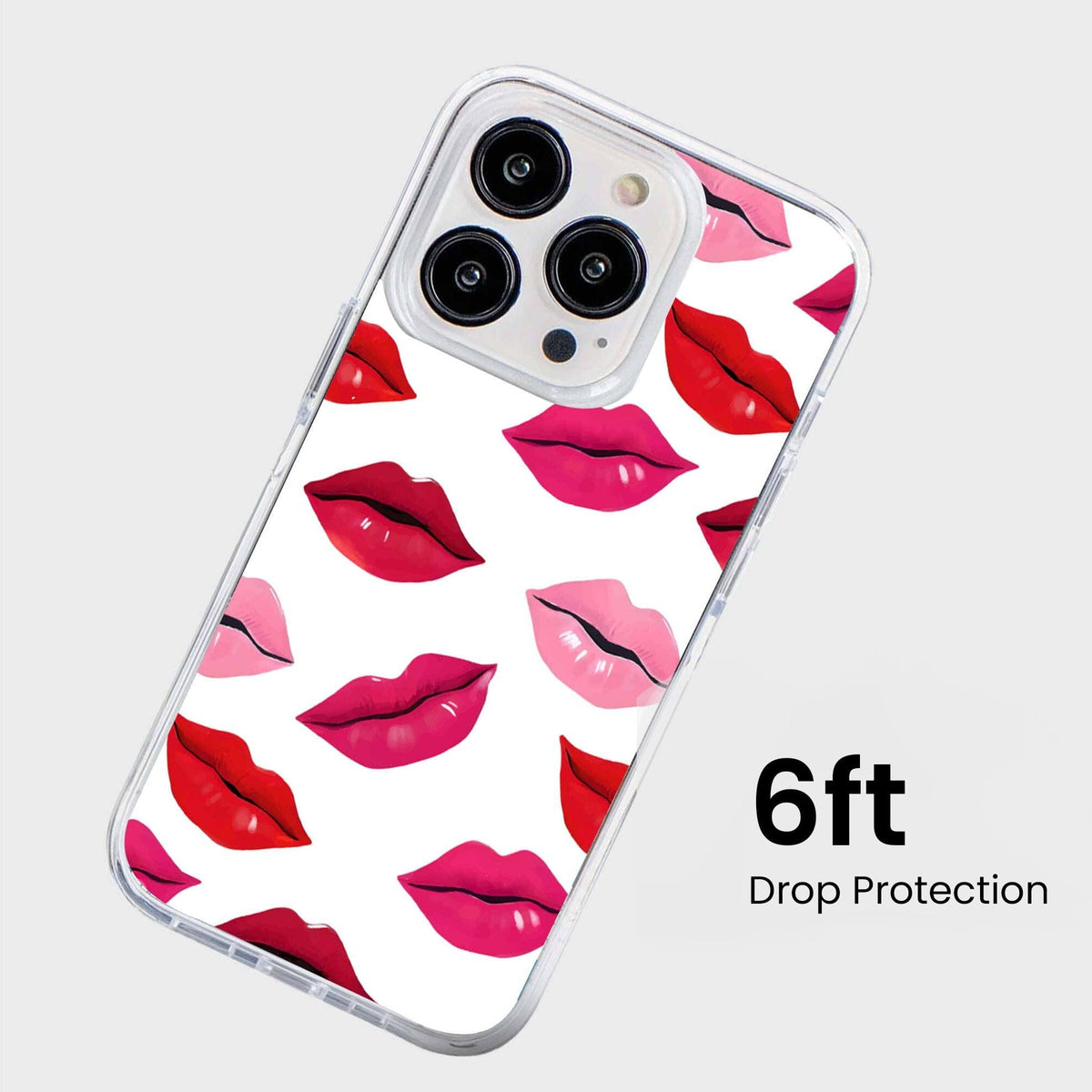 MagSafe iPhone 15 Pro Max Lips Design Clear Case