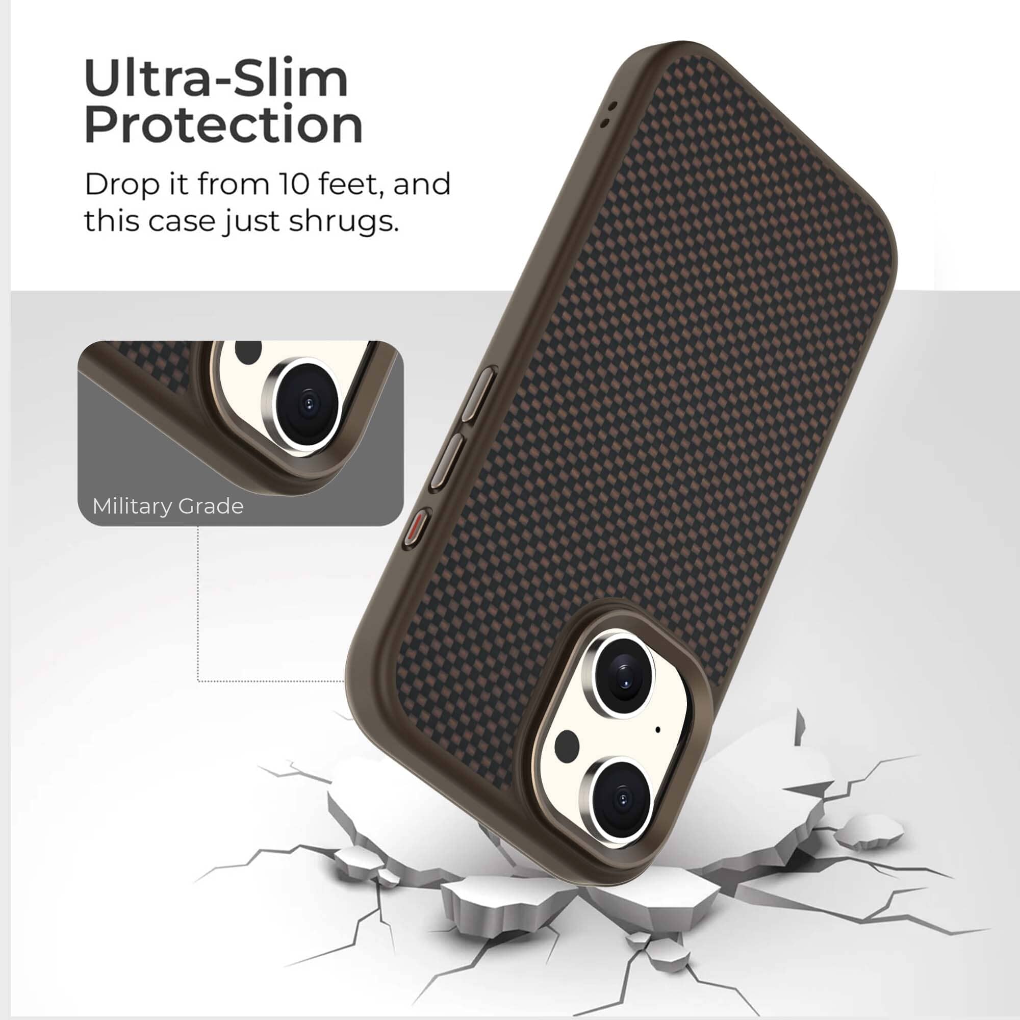 iPhone 15 Aramid Fiber Weave Pattern Case