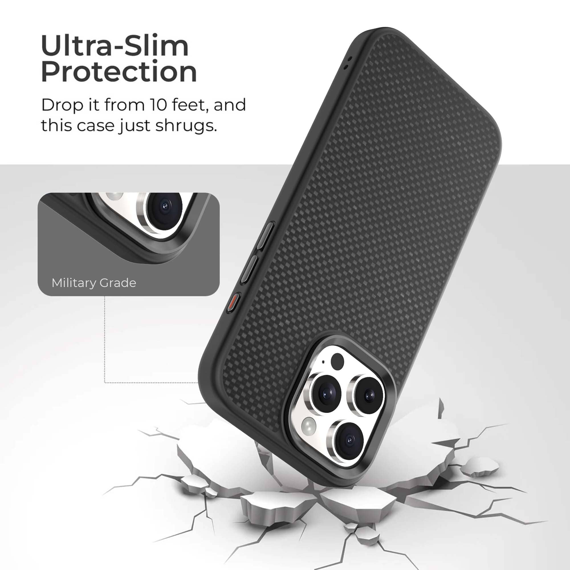 iPhone 16 Pro Max Aramid Fiber Weave Pattern Case