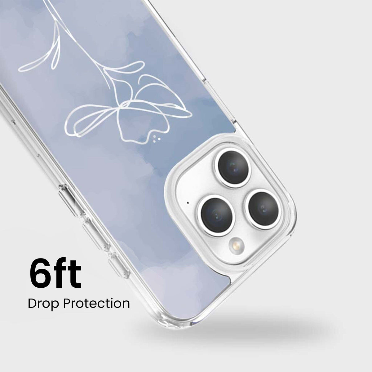 iPhone 15 Pro Max Case With MagSafe - Blue Flower