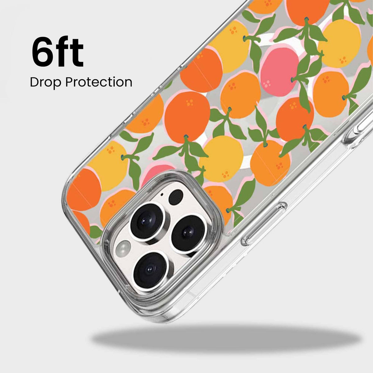 iPhone 15 Pro Clear Case - Orange You Clever Design
