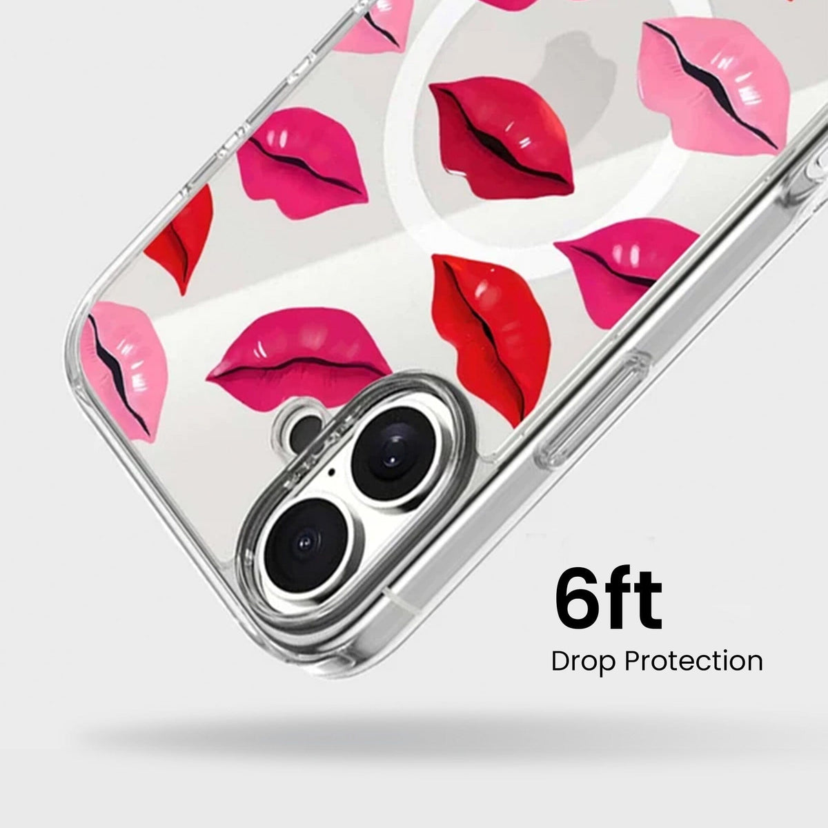 MagSafe iPhone 16 Lips Design Clear Case
