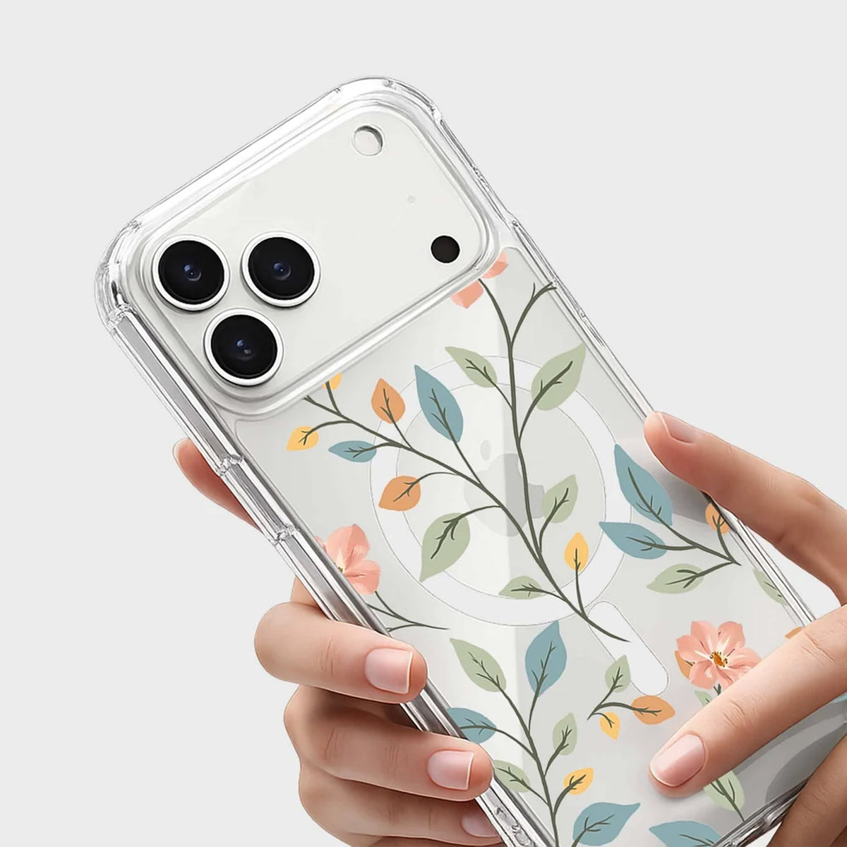 iPhone 18 Pro Max Easter Floral Clear Case with MagSafe