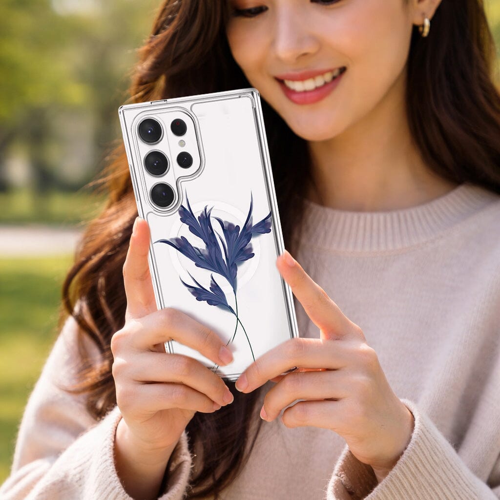 Samsung Galaxy S26 Ultra Clear Design Case - Indigo Whisper