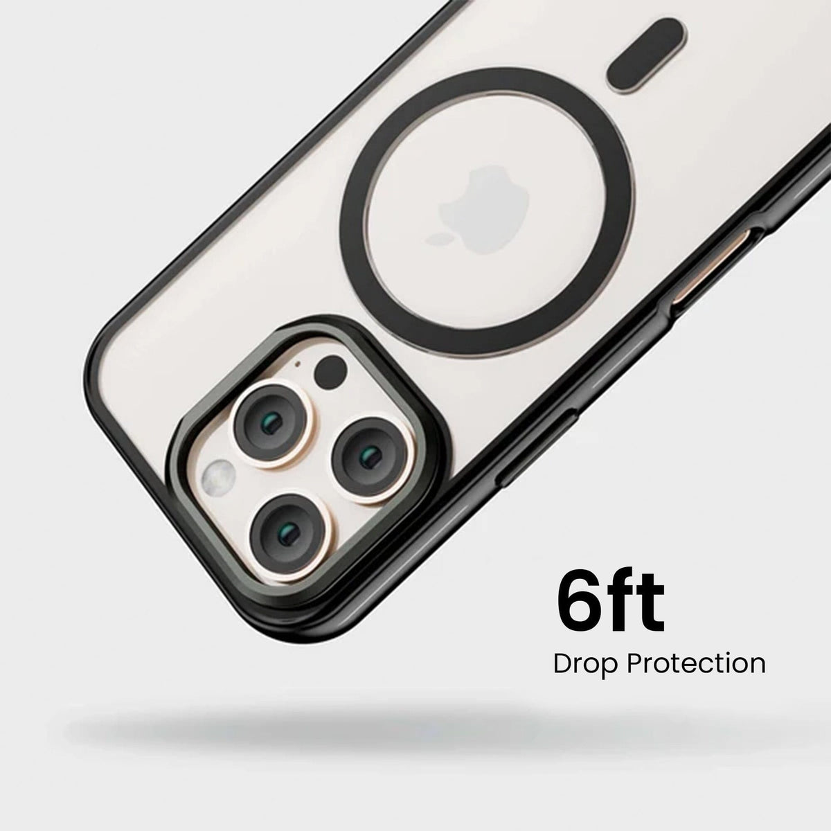iPhone 16 Pro Max Anti Yellow Clear Case with Camera Kickstand
