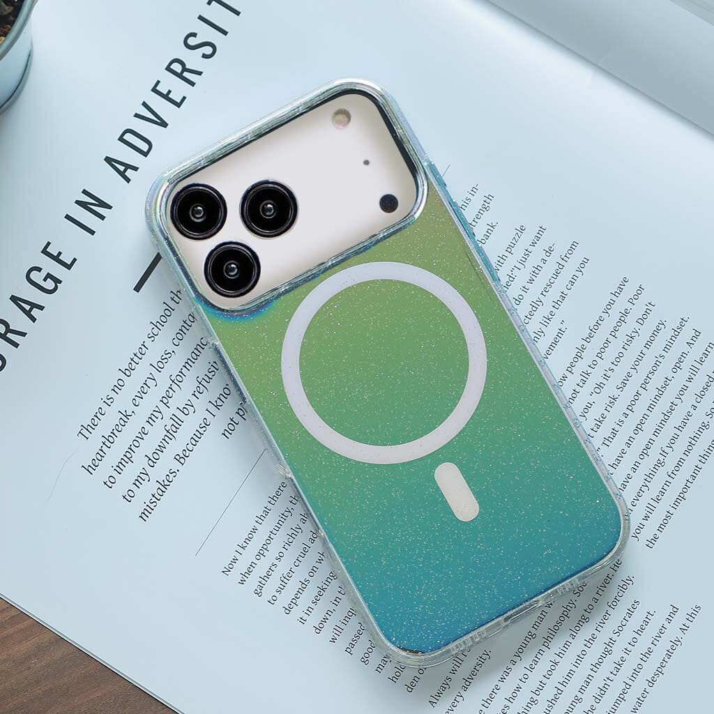 iPhone 17 Pro Anti-Yellow Glitter Clear Case with MagSafe