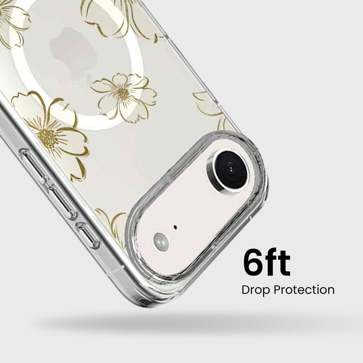 iPhone Air Gold Flower Clear Case With MagSafe
