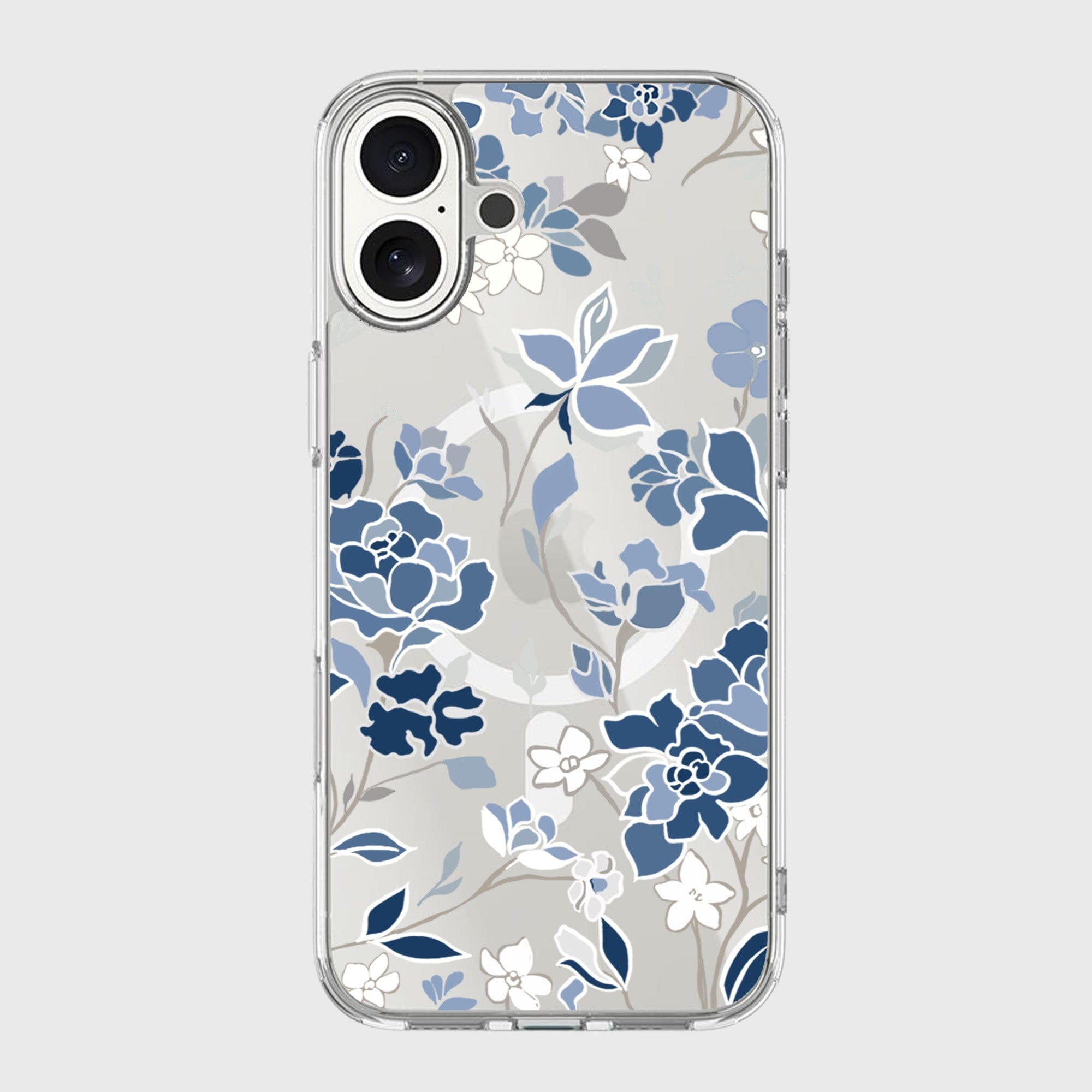 MagSafe iPhone 17 Blue Pattern Clear Case