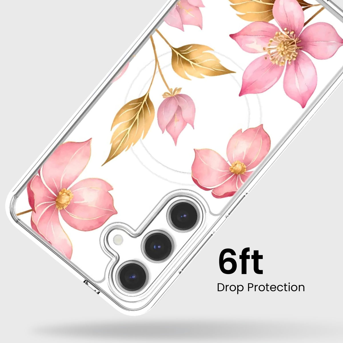 Samsung Galaxy S26 Pink Wildflower Clear Case