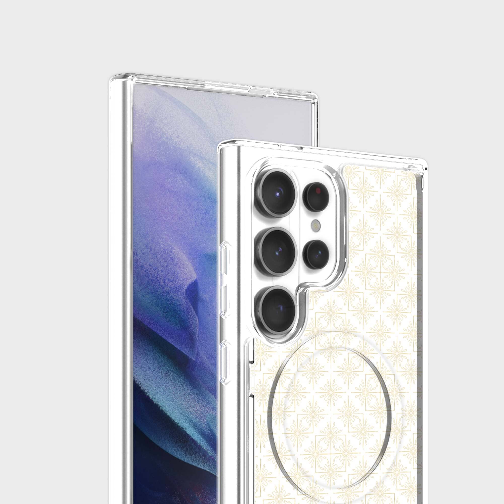 Samsung Galaxy S26 Ultra Clear Design Case - Petal Gold