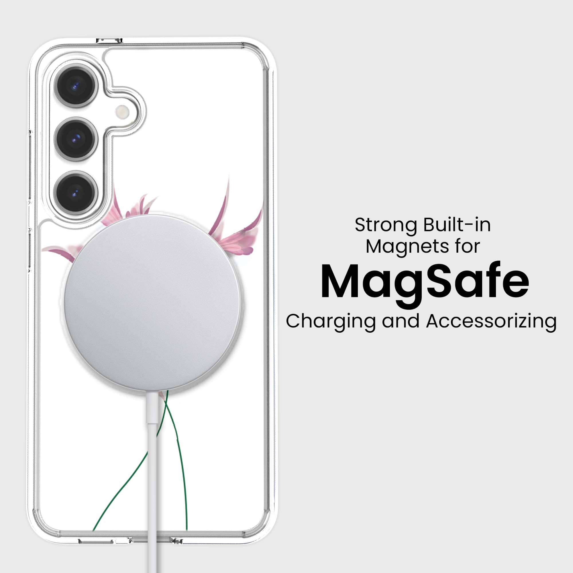 Samsung Galaxy S26 Clear Design Case - Rose Whisper