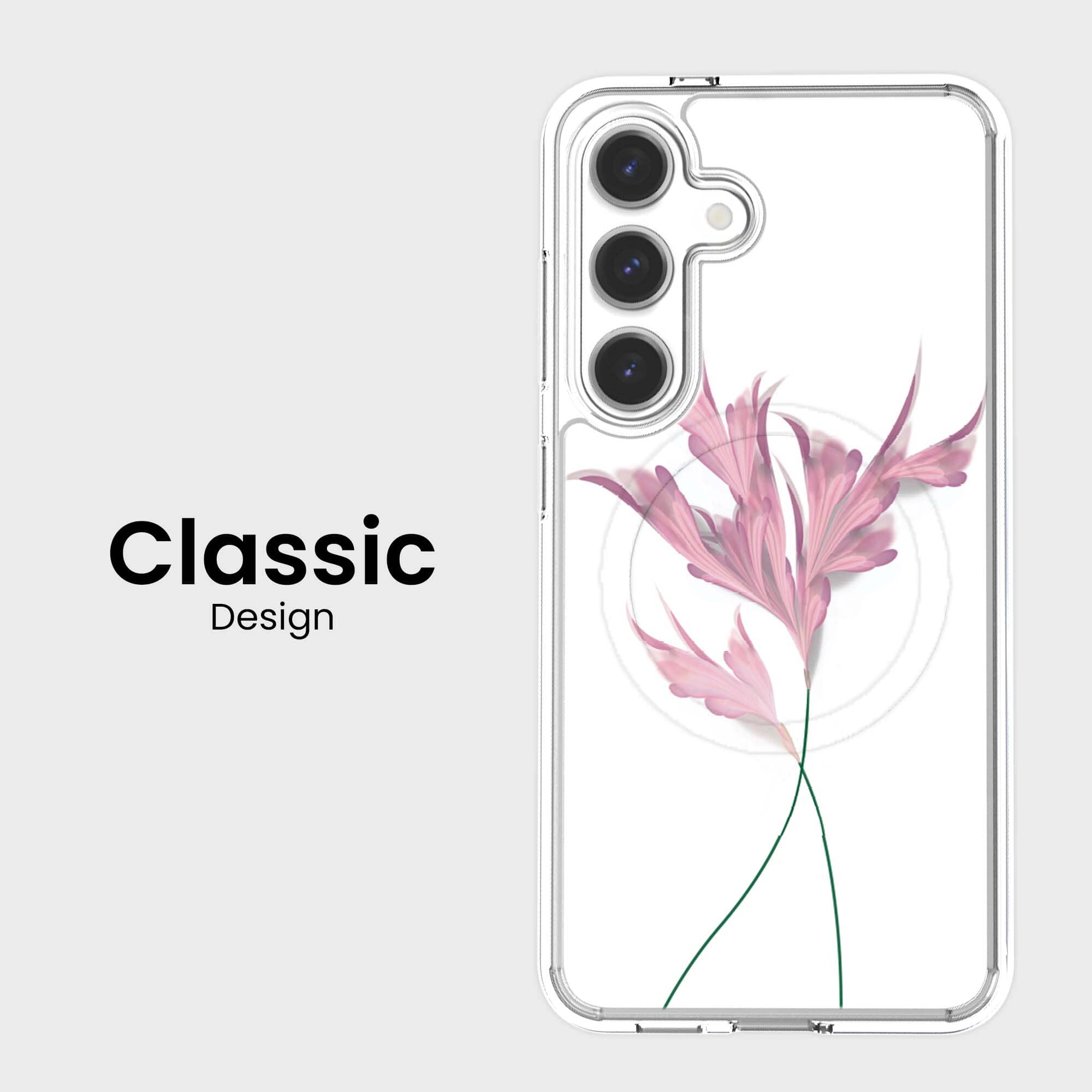 Samsung Galaxy S26 Clear Design Case - Rose Whisper