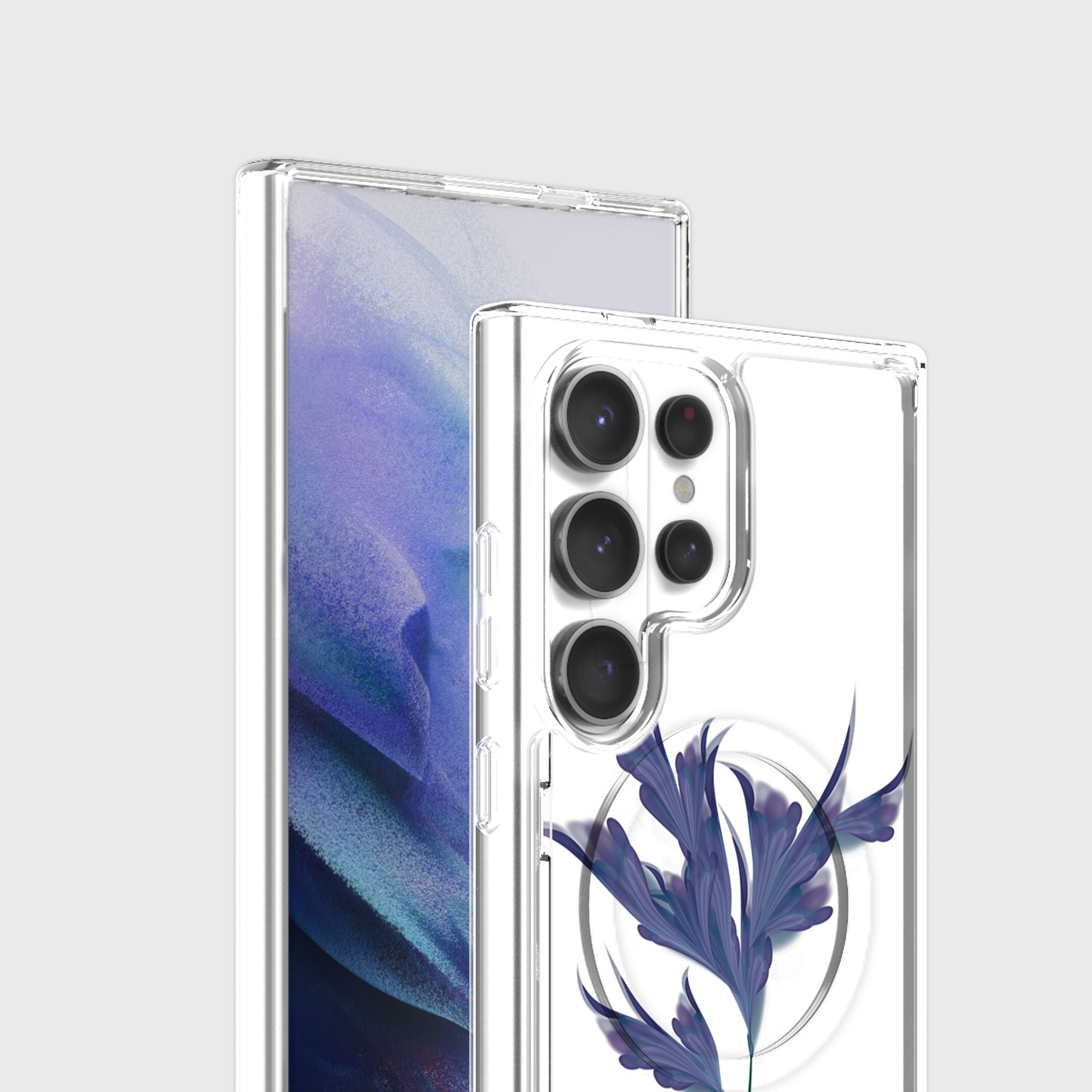 Samsung Galaxy S26 Ultra Clear Design Case - Indigo Whisper