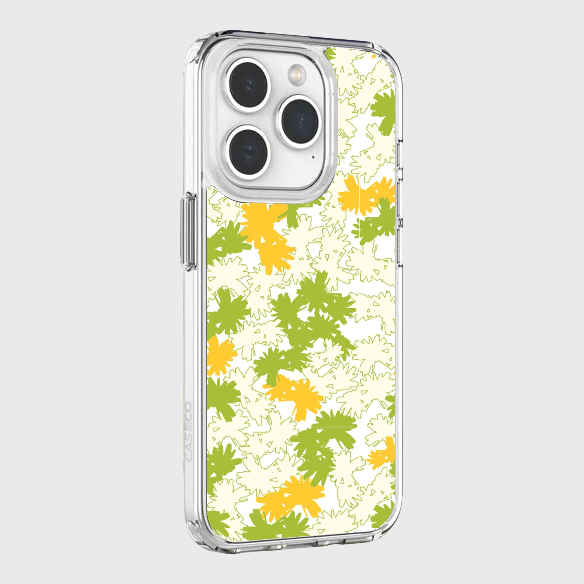iPhone 15 Pro Max Clear Case - Yellow Dandelion Design