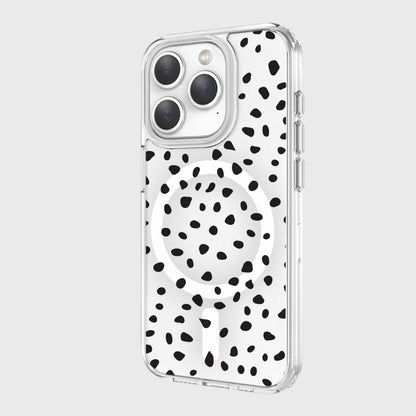 iPhone 15 Pro Max Case With MagSafe - White Polka