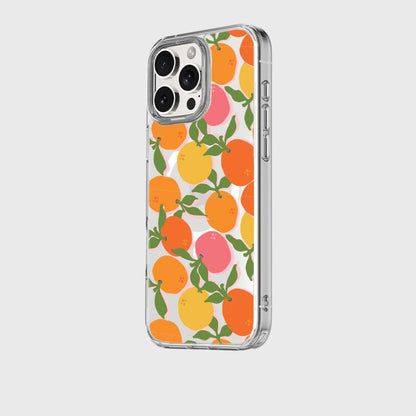 iPhone 15 Pro Clear Case - Orange You Clever Design