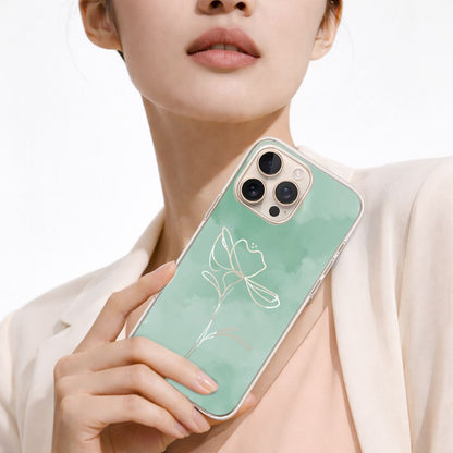 iPhone 16 Pro Max Case With MagSafe - Green Flower