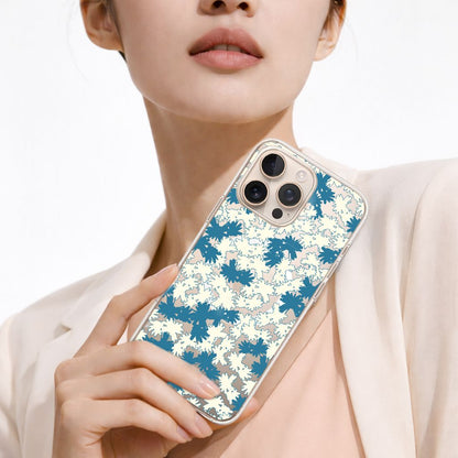 iPhone 16 Pro Clear Case - Blue Dandelion Design