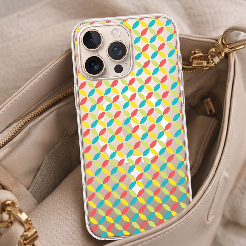 iPhone 16 Pro Clear Case - Yellow Celestial Petal Design