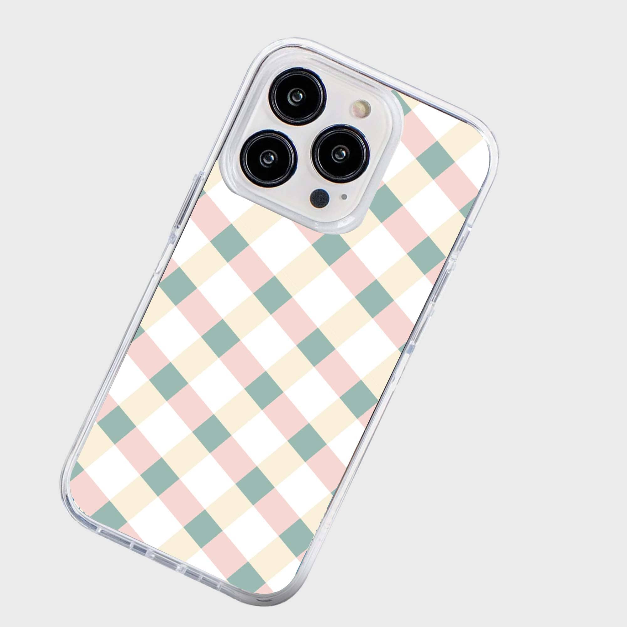 iPhone 15 Pro Clear Case - Light Lattice Design