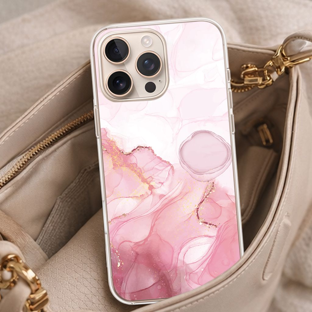 iPhone 16 Pro Max Case With MagSafe - Pink Marble