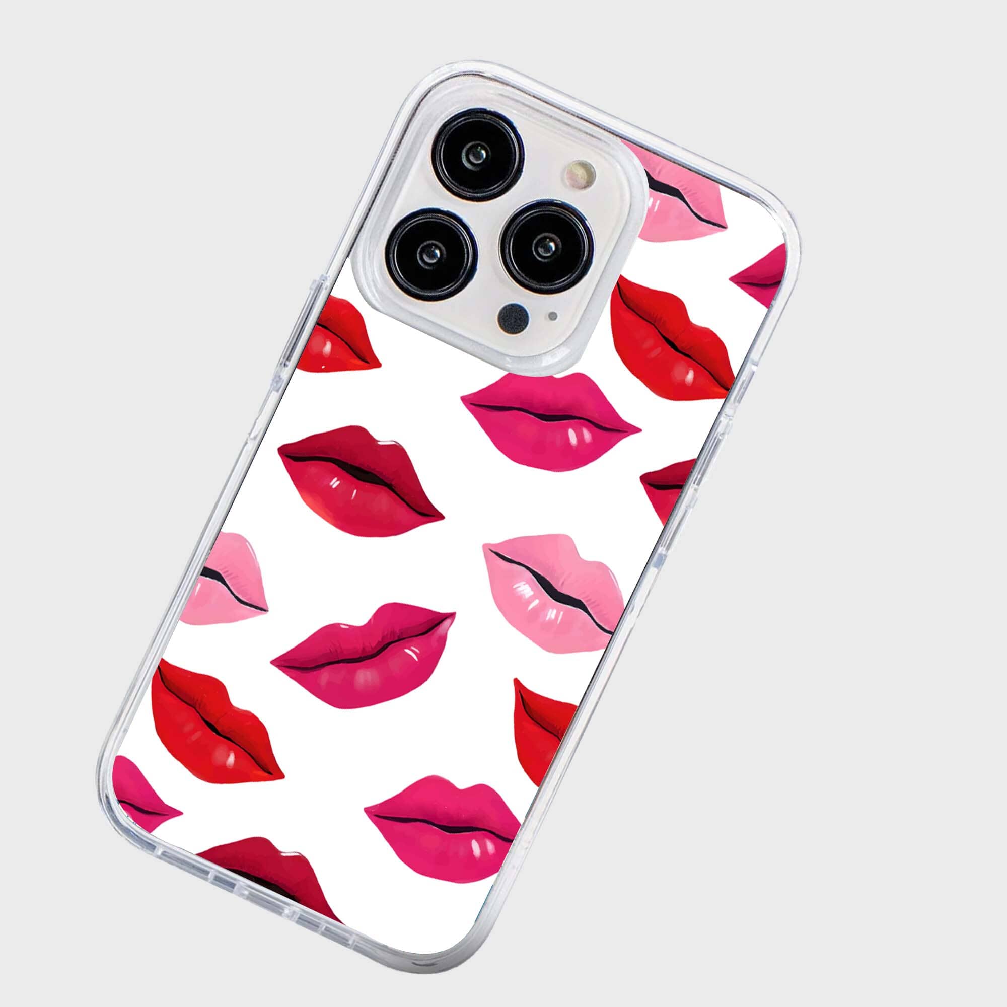 MagSafe iPhone 15 Pro Lips Design Clear Case