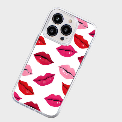 MagSafe iPhone 15 Pro Lips Design Clear Case