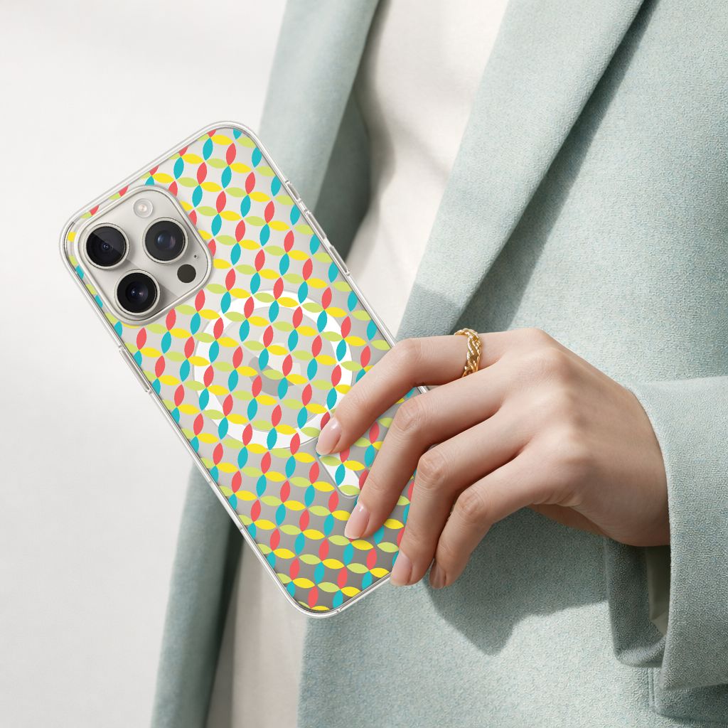 iPhone 16 Pro Clear Case - Yellow Celestial Petal Design