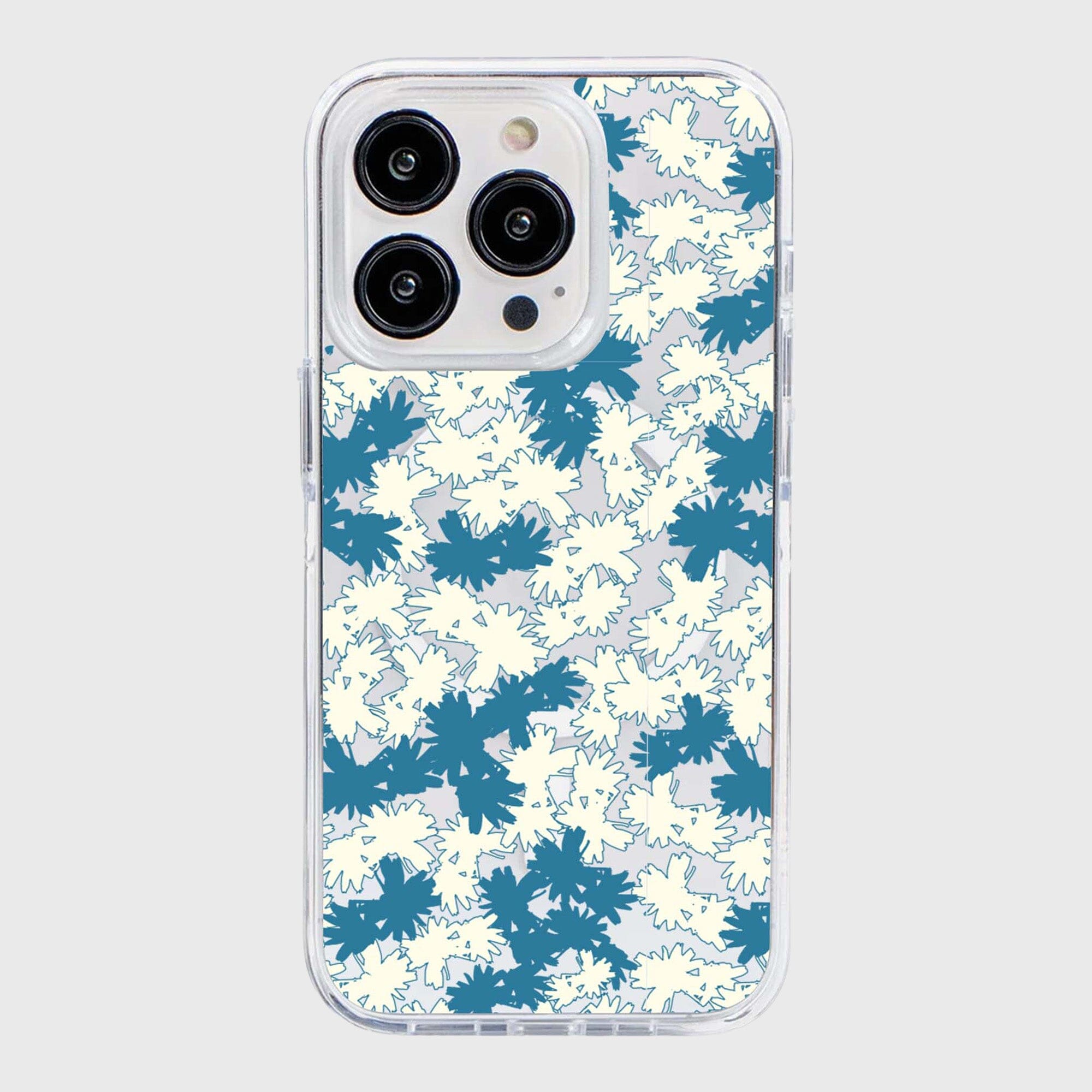 iPhone 15 Pro Clear Case - Blue Dandelion Design