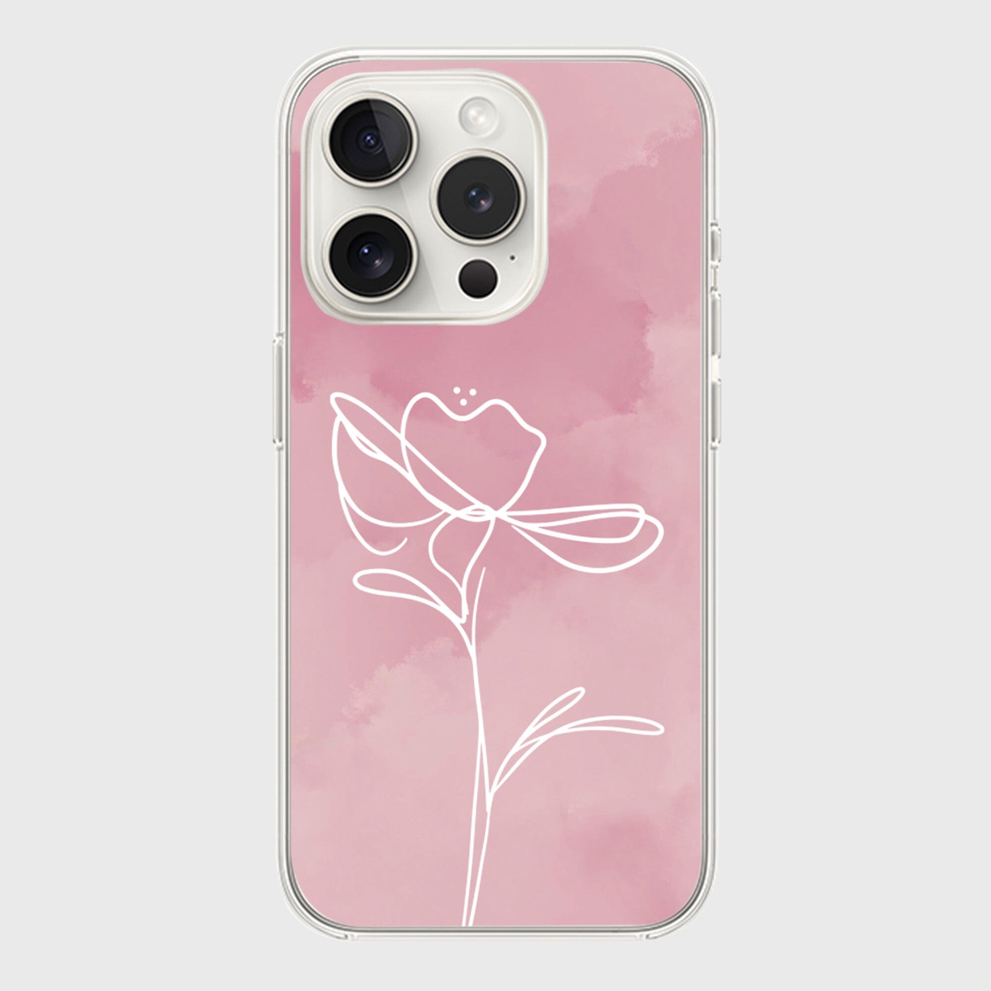 iPhone 15 Pro Max Case With MagSafe - Pink Flower