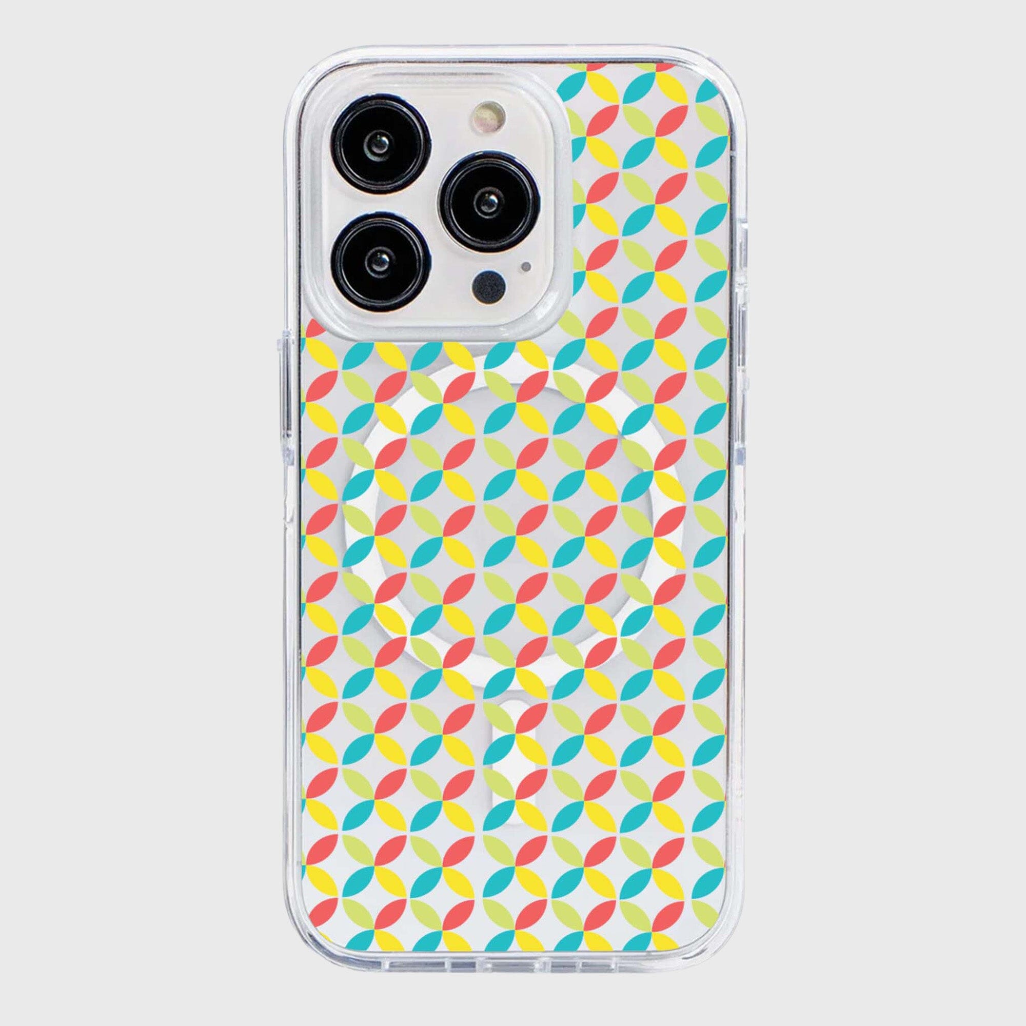 iPhone 15 Pro Clear Case - Yellow Celestial Petal Design