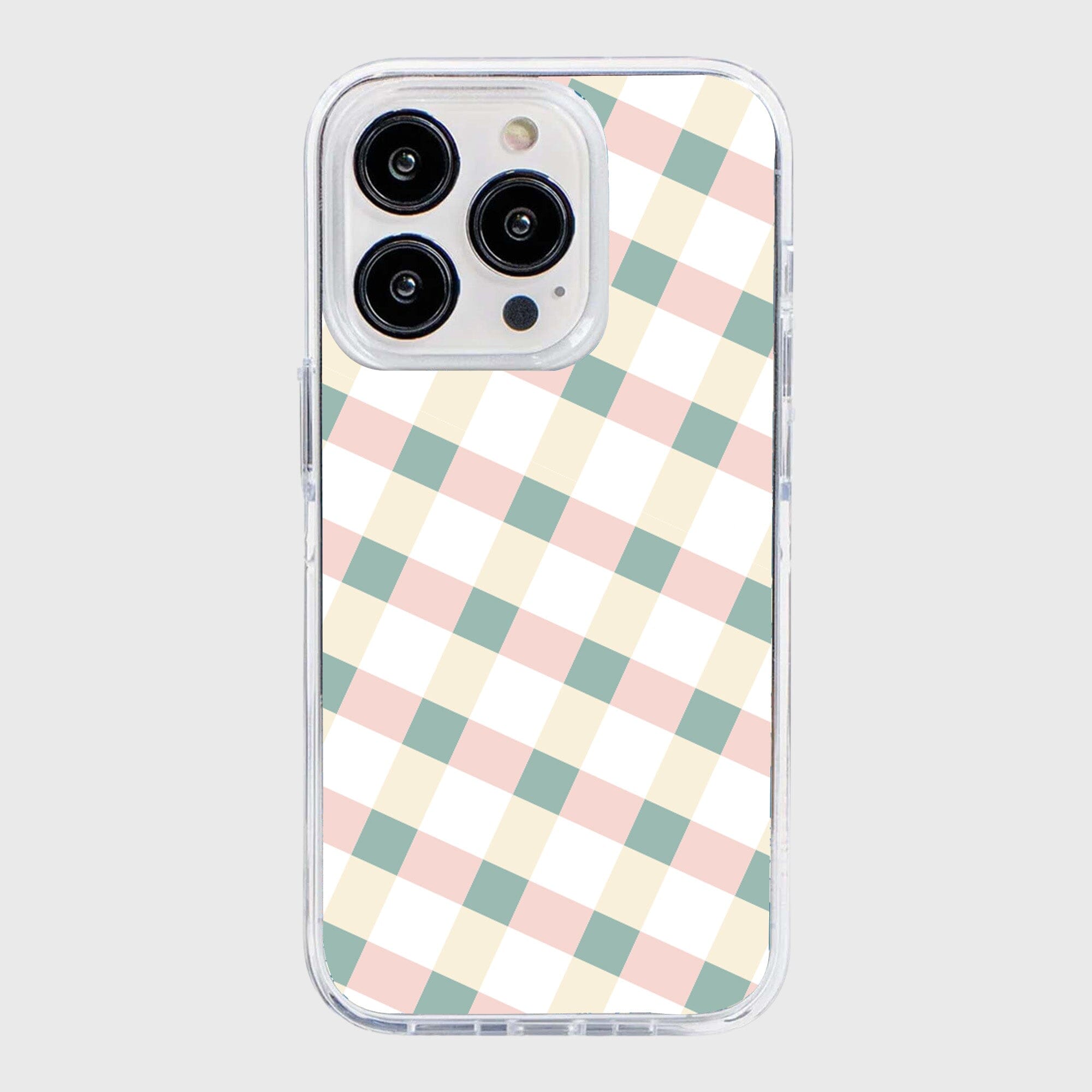 iPhone 15 Pro Clear Case - Light Lattice Design