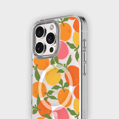 iPhone 15 Pro Clear Case - Orange You Clever Design