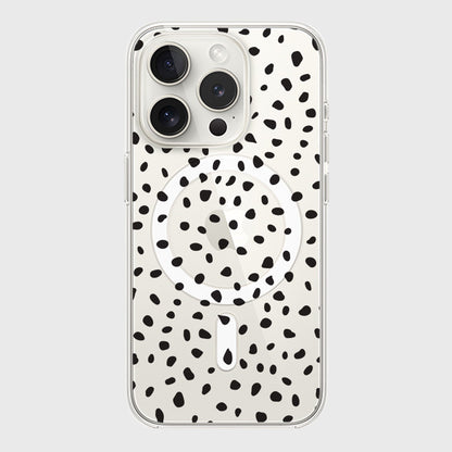 iPhone 15 Pro Max Case With MagSafe - White Polka