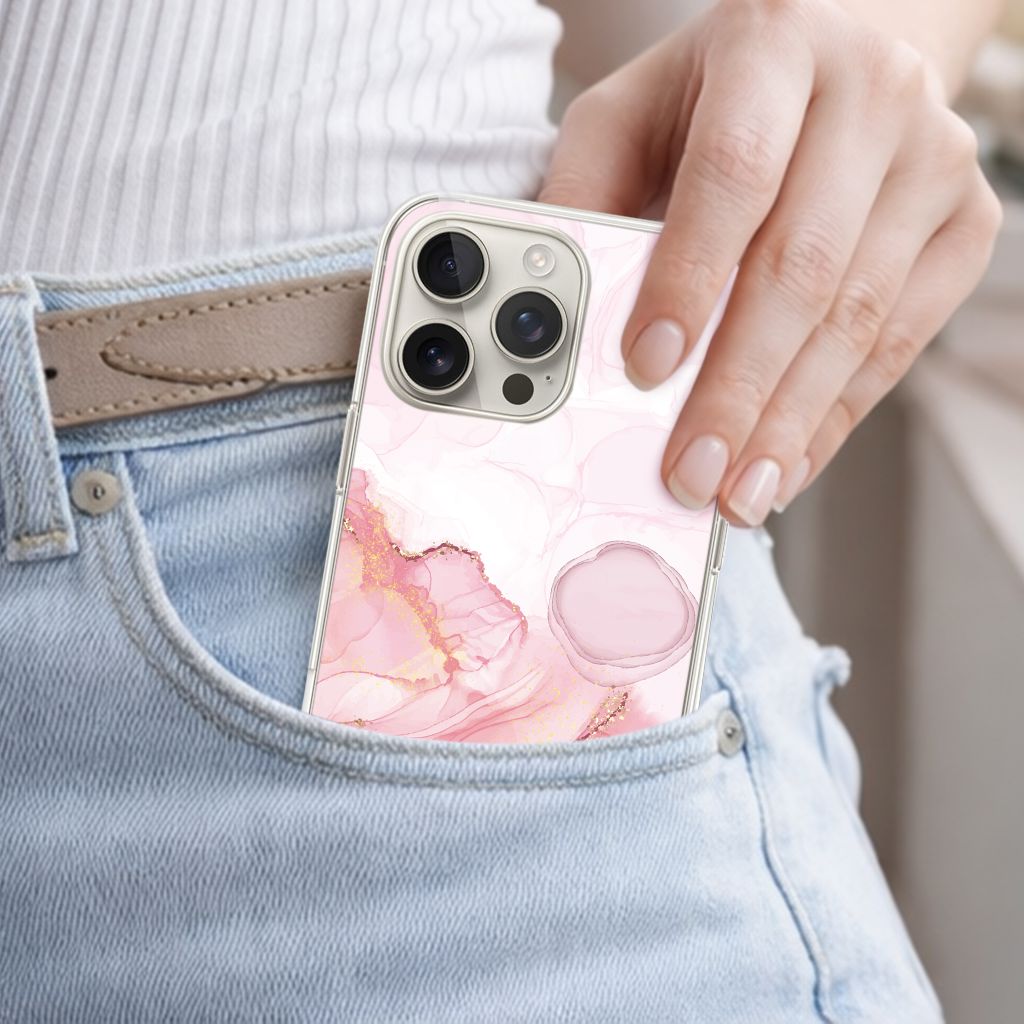 iPhone 16 Pro Max Case With MagSafe - Pink Marble