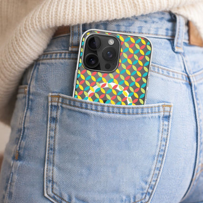 iPhone 16 Pro Max Clear Case - Yellow Celestial Petal Design