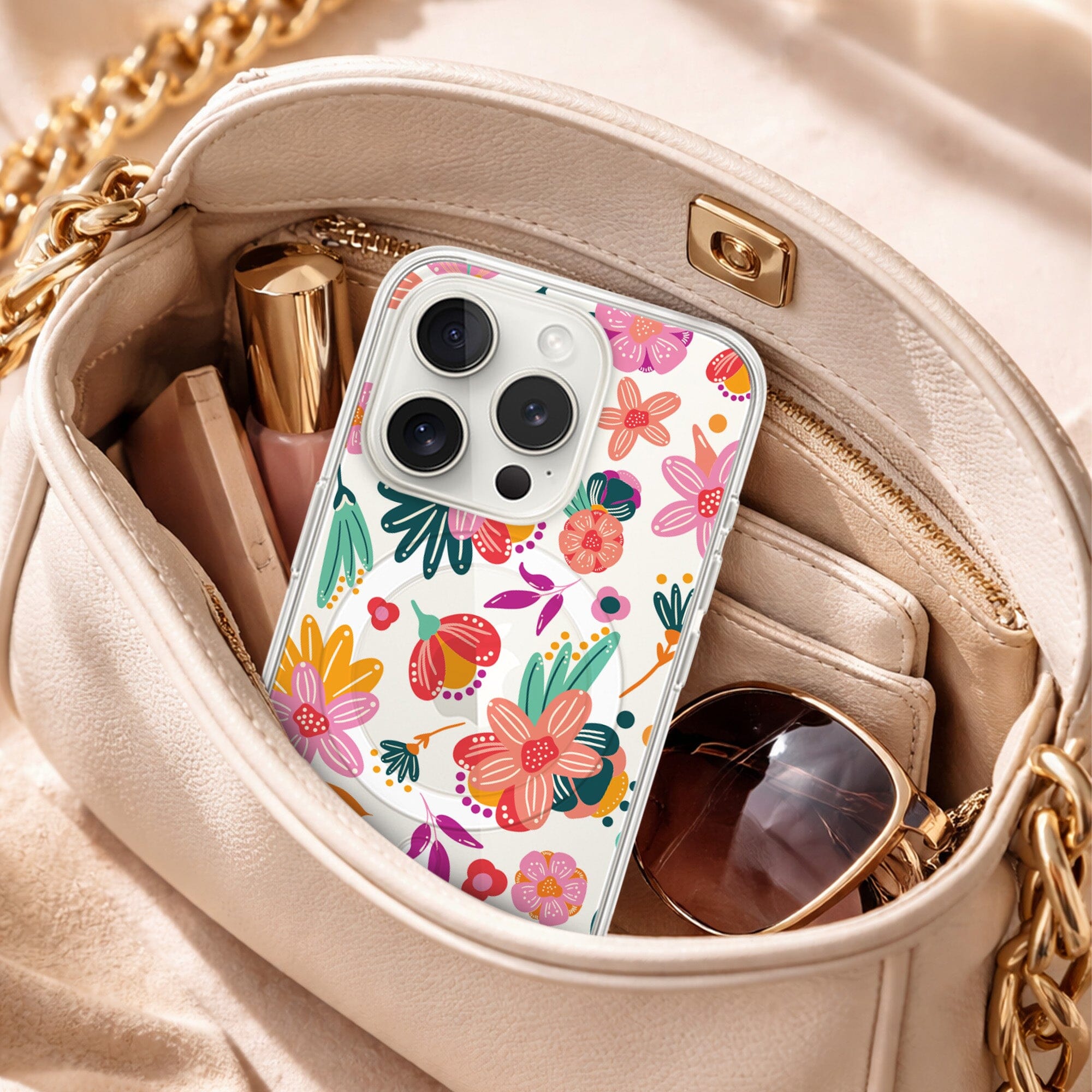 iPhone 15 Pro Case With MagSafe - Spring Flower
