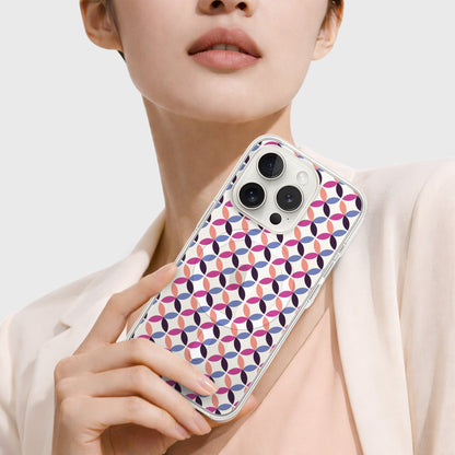 iPhone 15 Pro Max Clear Case - Pink Celestial Petal Design